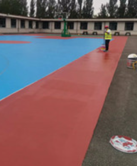西夏旧篮球场地面改造翻新整改   